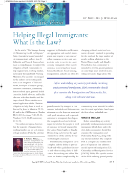 Helping Illegal Immigrants: What Is the Law?