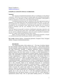 European Constitutional Patriotism