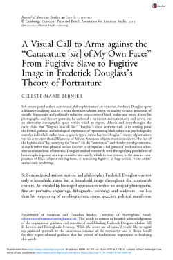 A Visual Call to Arms against the &ldquo;Caracature [sic] of My Own Face