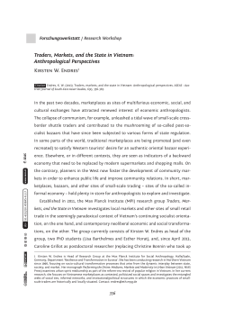 Traders, Markets, and the State in Vietnam: Anthropological