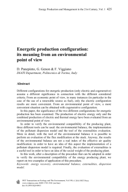 Energetic production configuration: its meaning from an