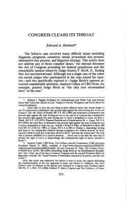 CONGRESS CLEARS ITS THROAT