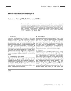 Exertional Rhabdomyolysis