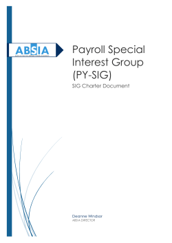 Payroll Special Interest Group (PY-SIG)