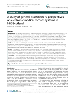 A study of general practitioners` perspectives on electronic medical