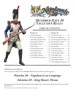 Hundred Days 20 Exclusive Rules