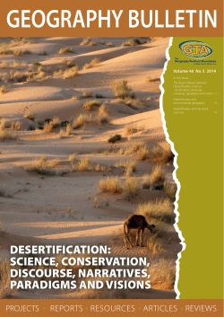 desertification: science, conservation, discourse