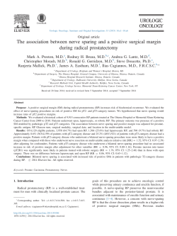 The association between nerve sparing and a positive surgical