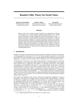 Random Utility Theory for Social Choice