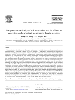 Temperature sensitivity of soil respiration and its effects