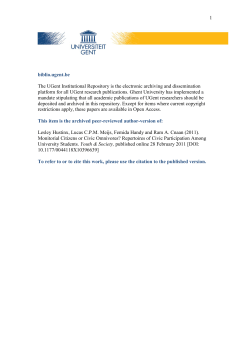 The emergence of the civic omnivore