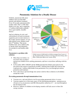 Pneumonia: Solutions for a Deadly Disease