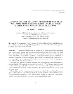 a finite-volume solution procedure for heat and mass transfer