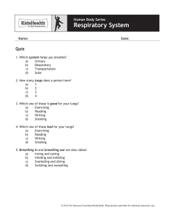 Quiz - KidsHealth in the Classroom