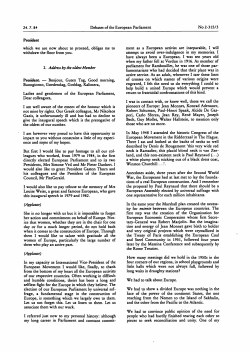 President. — Bonjour, Guten Tag, Good morning, Buongiorno