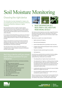 Soil Moisture Monitoring