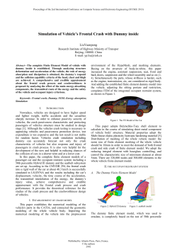 Simulation of Vehicle`s Frontal Crash with Dummy