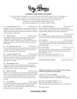 catered luncheon packages