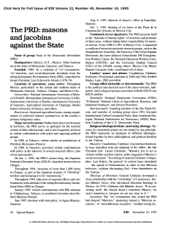 The PRD: Masons and Jacobins Against the State