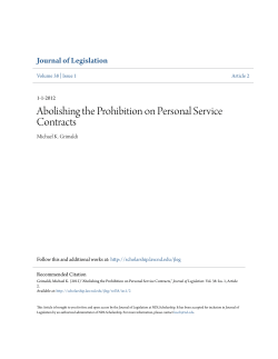 Abolishing the Prohibition on Personal Service