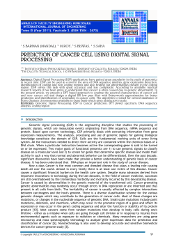 prediction of cancer cell using digital signal processing