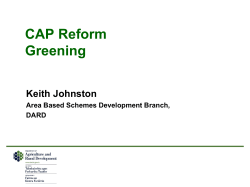 CAP Reform Greening - Ulster Arable Society