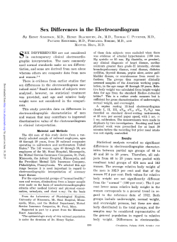Sex Differences in the Electrocardiogram