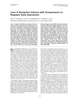 Liver X Receptors Interact with Corepressors to Regulate Gene