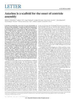 Asterless is a scaffold for the onset of centriole assembly