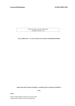 Effects of Eco labeling Schemes