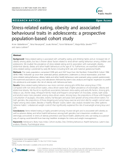 Stress-related eating, obesity and associated behavioural traits in