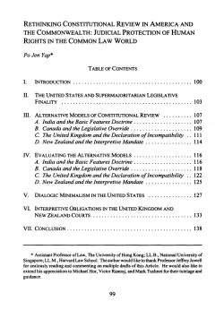 Rethinking Constitutional Review in America and the