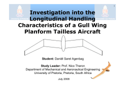 Longitudinal Handling Characteristics of a Tailless Gull