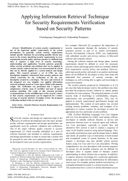 Applying Information Retrieval Technique for Security Requirements