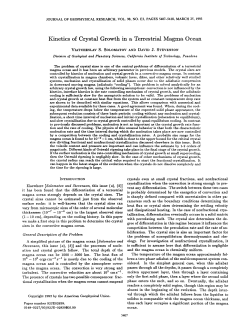 Kinetics of crystal growth in a terrestrial magma ocean