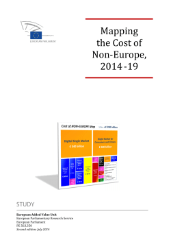Mapping the Cost of Non-Europe, 2014-19