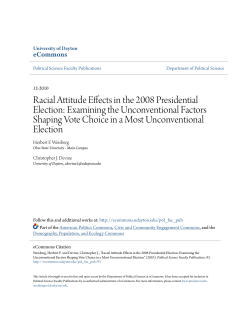 Racial Attitude Effects in the 2008 Presidential Election