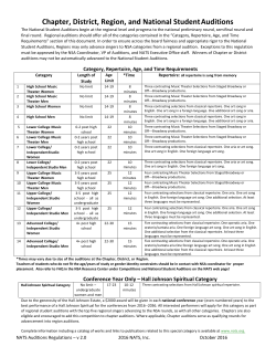 Categories - National Association of Teachers of Singing