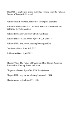 How Google Searches Foreshadow Housing Prices and Sales