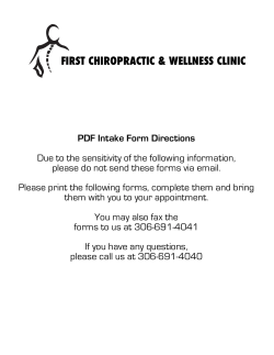 Chiropractic Intake Forms