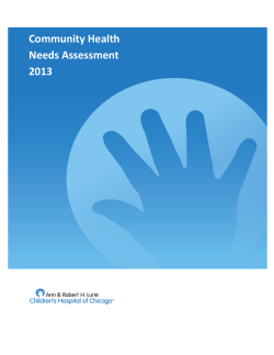 Community Health Needs Assessment 2013