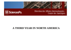 A THIRD YEAR IN NORTH AMERICA