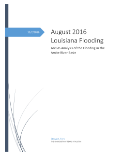 August 2016 Louisiana flooding: ArcGIS analysis of the flooding in