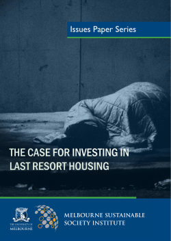 The case for investing in last resort housing