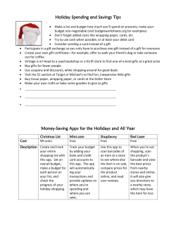 Holiday Spending and Savings Tips Money