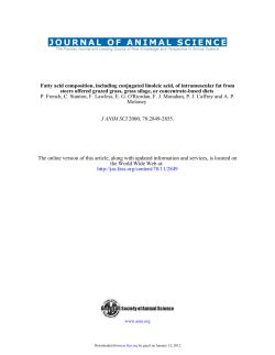 Fatty acid composition, including conjugated linoleic acid, of