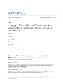 Synergistic Effects of Iron and Temperature on Antarctic