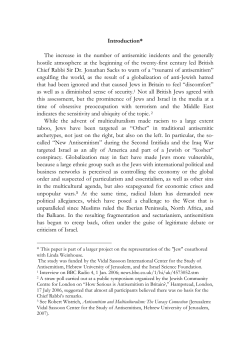 Multiculturalism, Globalization, and Antisemitism: The British Case