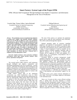 Smart Factory: System Logic of the Project EPIK