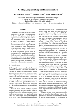 Modeling Complement Types in Phrase